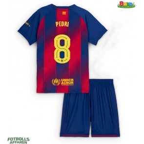 Barcelona Pedri Gonzalez #8 Hemmaställ Barn 2025-26 Kortärmad (+ Korta byxor)